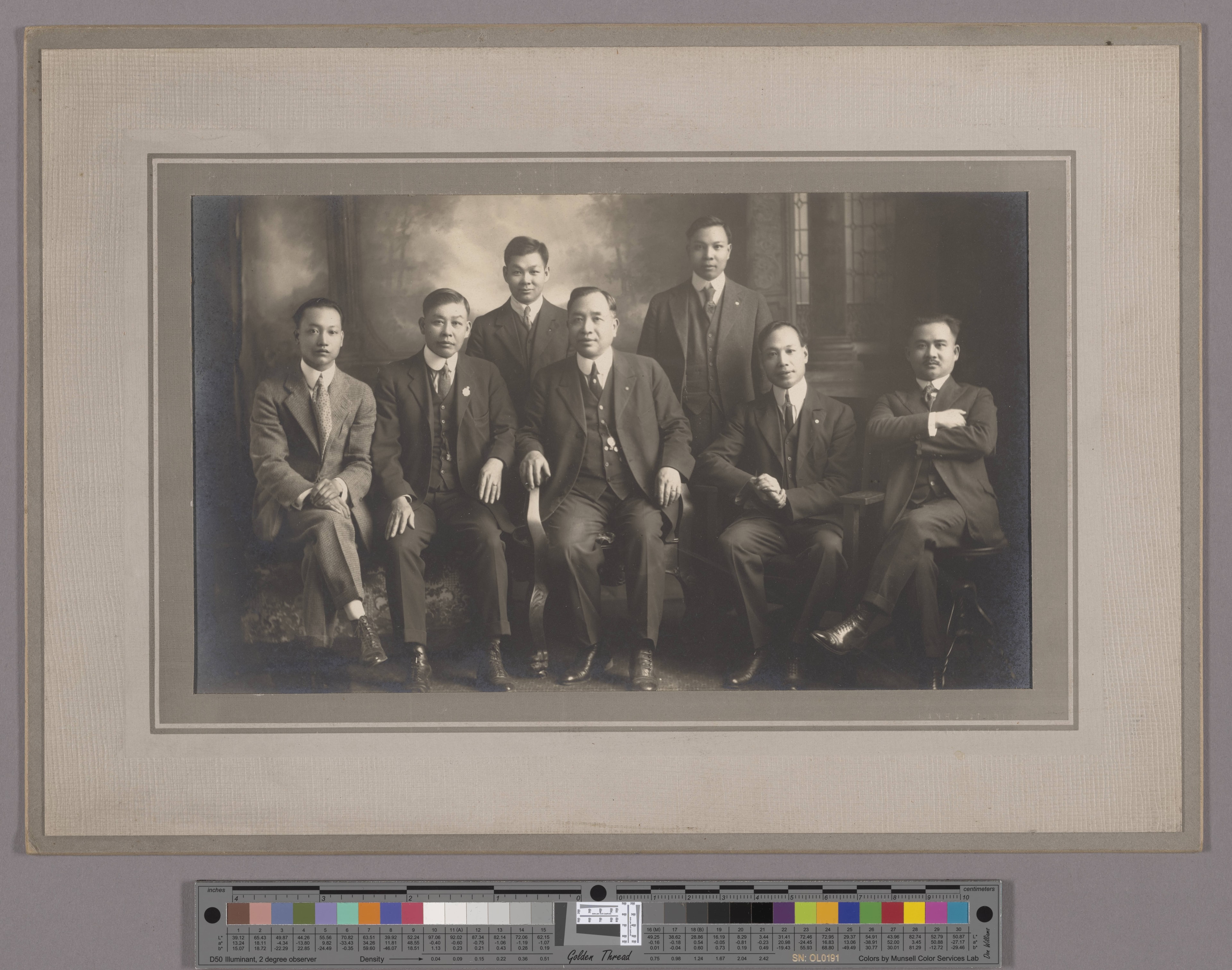 Hongmen bureau staff photographed with three Tongmenghui members in 1911